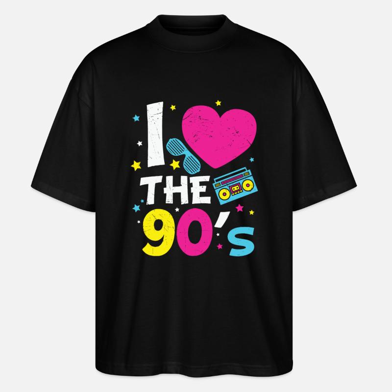 1990's 90S Heart The Nineties - T-shirt bio Blaster 2.0 coupe oversize Stanley/Stella Unisexe - noir