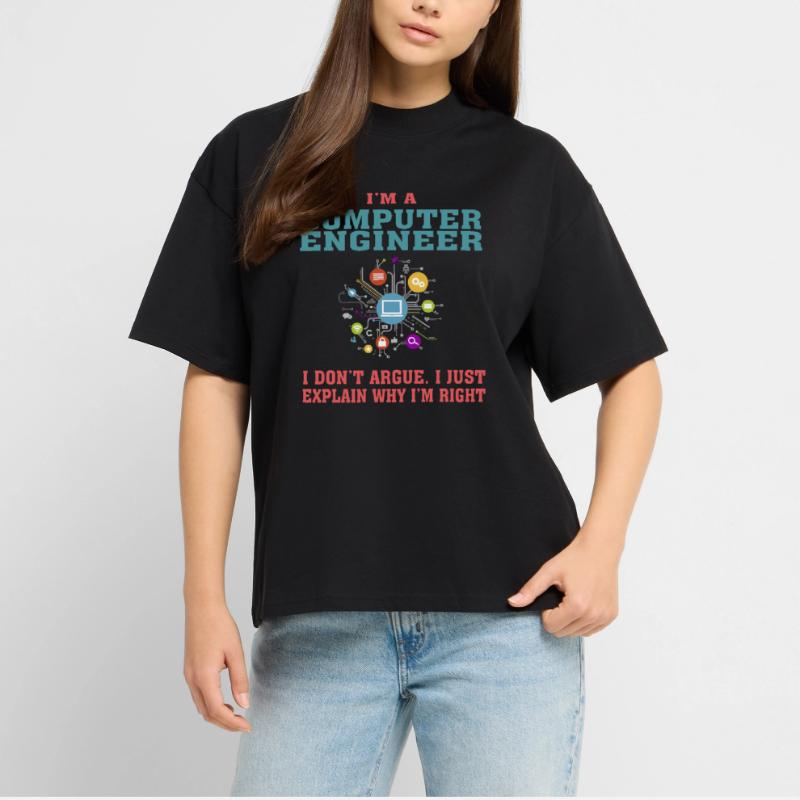 Funny Computer Engineering Quote for Computer Engi Stanley/Stella Oversized Unisex Organic T-shirt Blaster 2.0