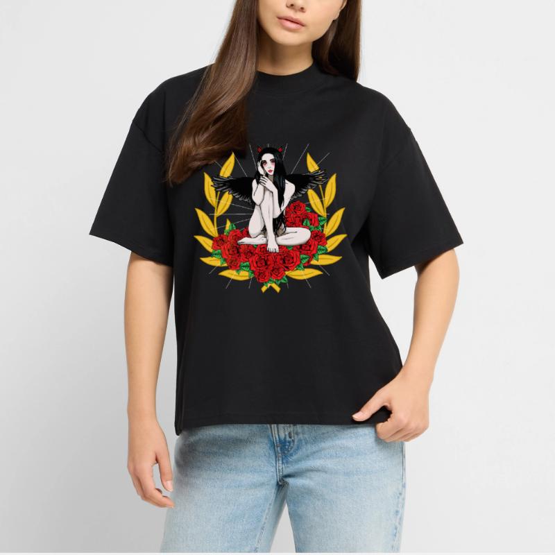 Devilish Devil Woman Satan's Roast Devil Stanley/Stella Oversized Unisex Organic T-shirt Blaster 2.0
