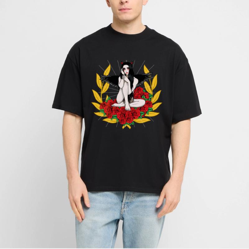 Devilish Devil Woman Satan's Roast Devil Stanley/Stella Oversized Unisex Organic T-shirt Blaster 2.0