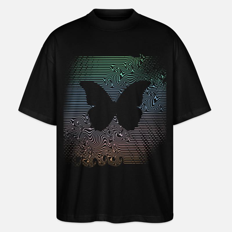 Schmetterling - Stanley/Stella Oversized Unisex Bio T-Shirt Blaster 2.0 - Schwarz