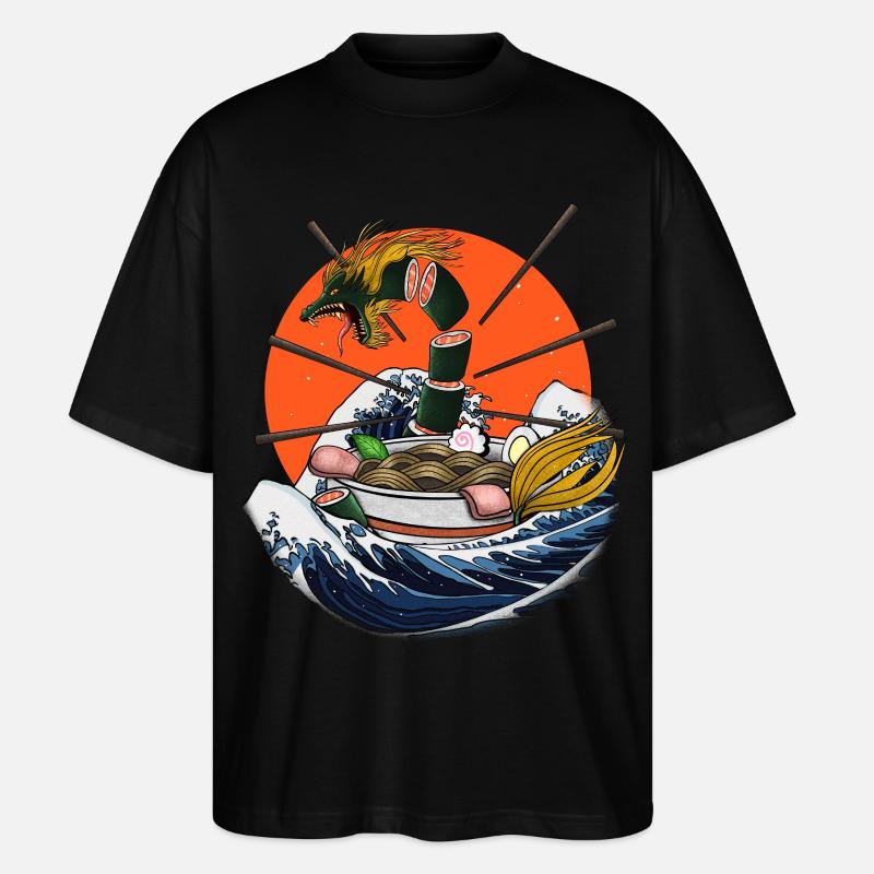 Drachen-Ramen - Stanley/Stella Oversized Unisex Bio T-Shirt Blaster 2.0 - Schwarz