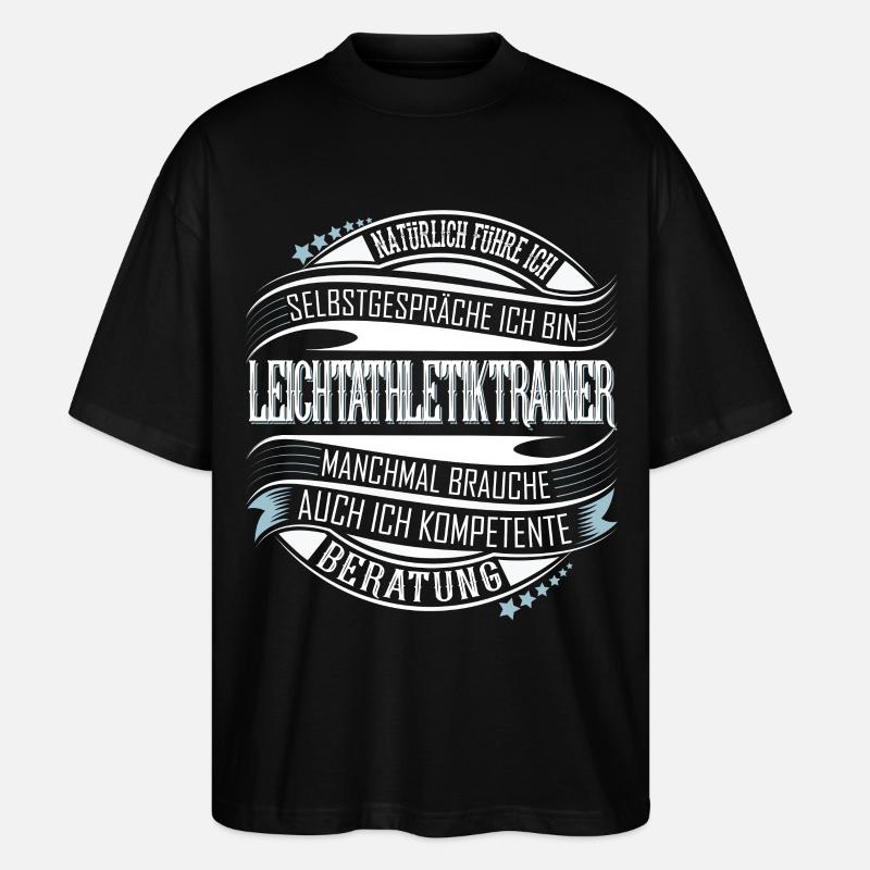 Leichtathletik Trainer - Stanley/Stella Oversized Unisex Bio T-Shirt Blaster 2.0 - Schwarz