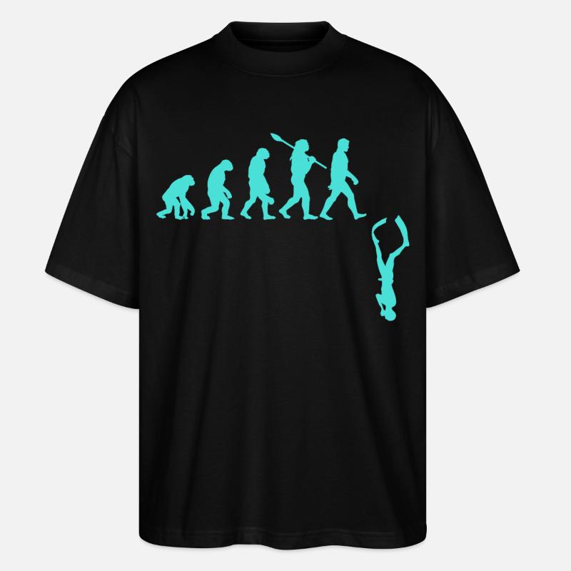 Évolution de l’apnée - T-shirt bio Blaster 2.0 coupe oversize Stanley/Stella Unisexe - noir