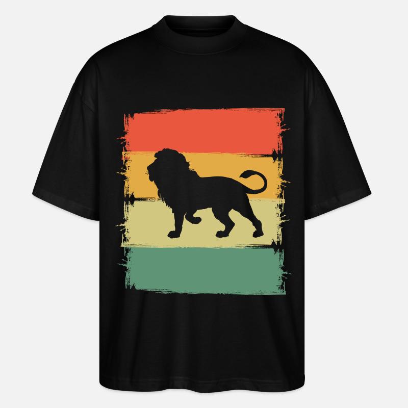 Löwe - Stanley/Stella Oversized Unisex Bio T-Shirt Blaster 2.0 - Schwarz