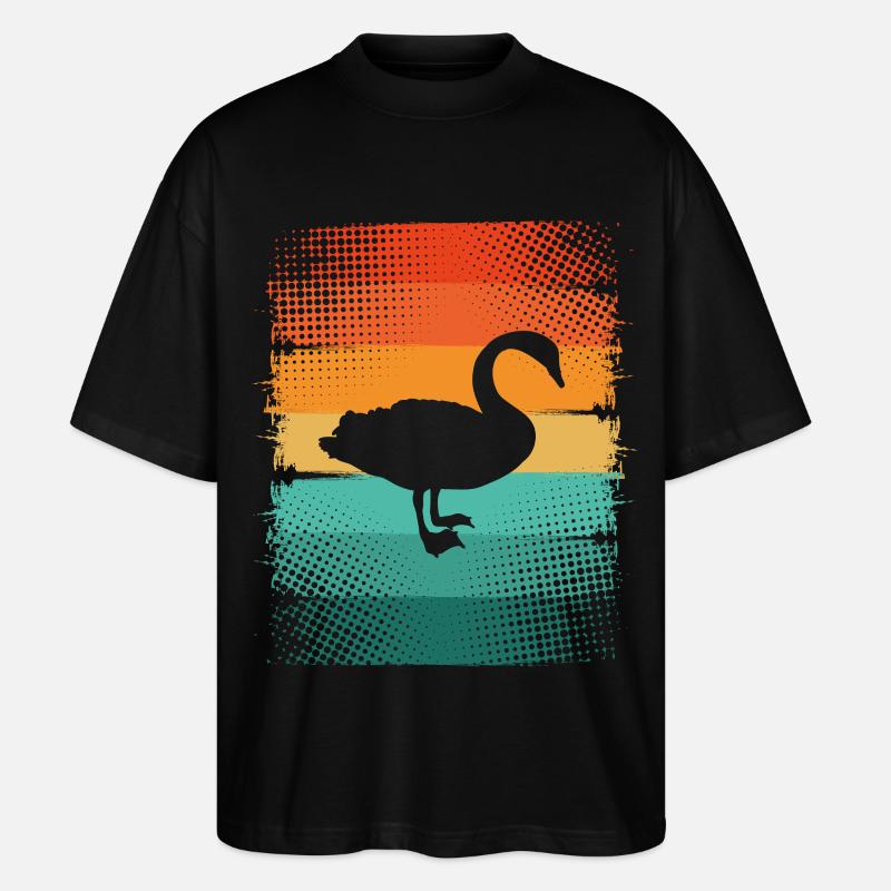 Schwan - Stanley/Stella Oversized Unisex Bio T-Shirt Blaster 2.0 - Schwarz