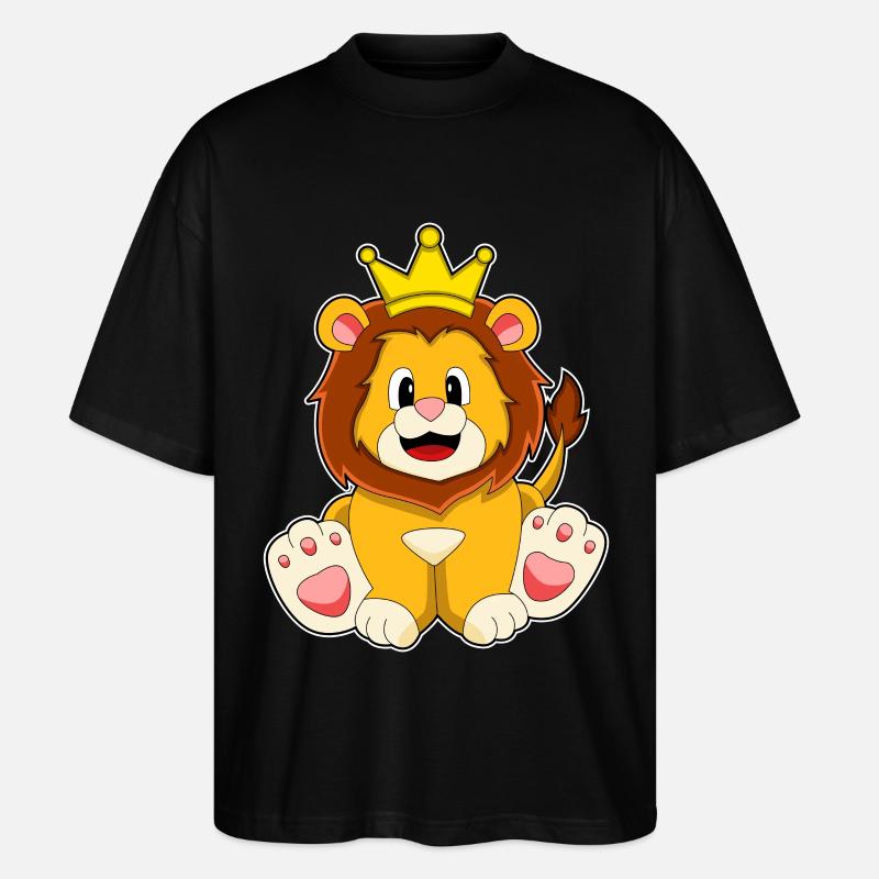 Löwe Krone - Stanley/Stella Oversized Unisex Bio T-Shirt Blaster 2.0 - Schwarz