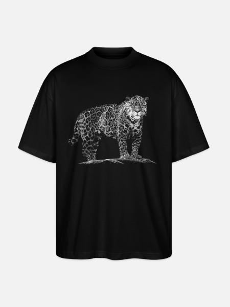 Leopard - Stanley/Stella Oversized Unisex Organic T-shirt Blaster 2.0 - black