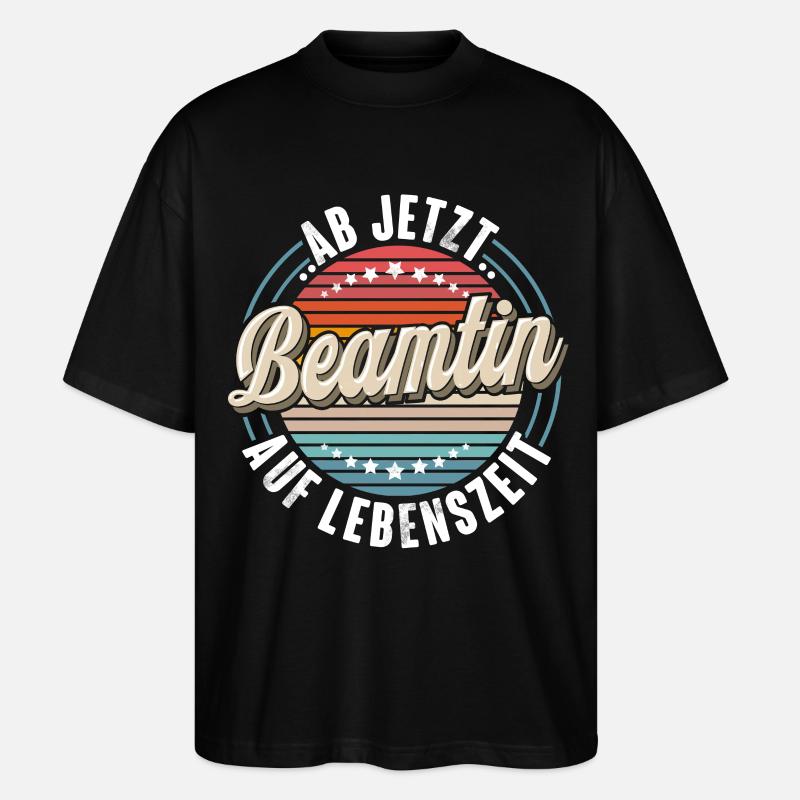 Beamtin - Stanley/Stella Oversized Unisex Bio T-Shirt Blaster 2.0 - Schwarz