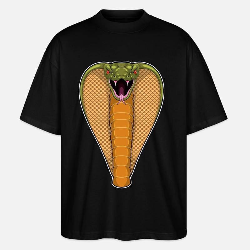 Kobra Schlange - Stanley/Stella Oversized Unisex Bio T-Shirt Blaster 2.0 - Schwarz