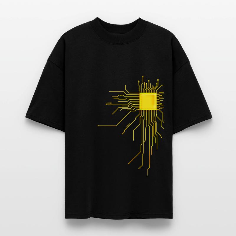 platine Core cpu Computer Nerd Programmeur admin T-shirt bio Blaster 2.0 coupe oversize Stanley/Stella Unisexe