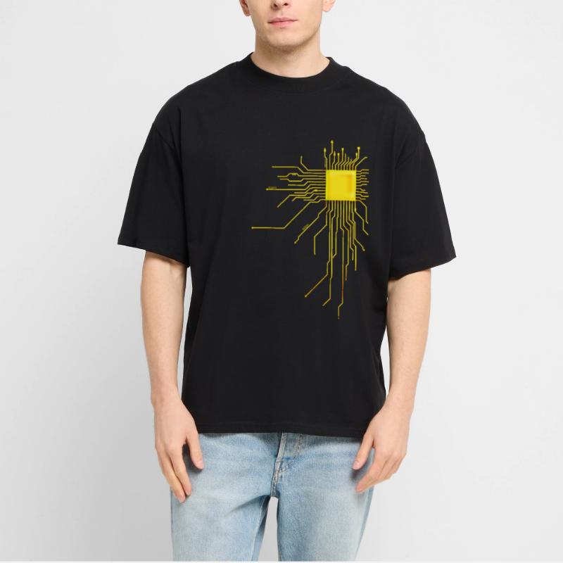 platine Core cpu Computer Nerd Programmeur admin T-shirt bio Blaster 2.0 coupe oversize Stanley/Stella Unisexe