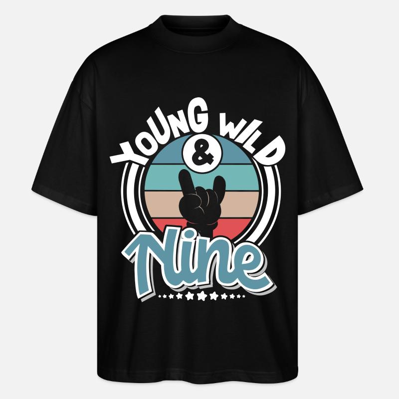 9 ans 9ème anniversaire - T-shirt bio Blaster 2.0 coupe oversize Stanley/Stella Unisexe - noir