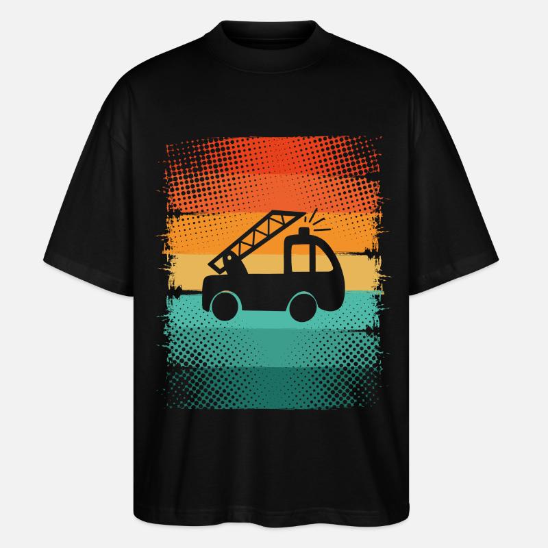 Feuerwehr - Stanley/Stella Oversized Unisex Bio T-Shirt Blaster 2.0 - Schwarz