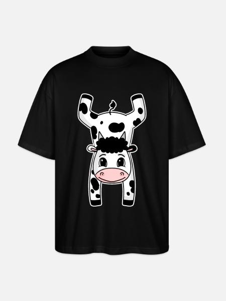 Gymnastics Sport Handstand Cow - Stanley/Stella Oversized Unisex Organic T-shirt Blaster 2.0 - black