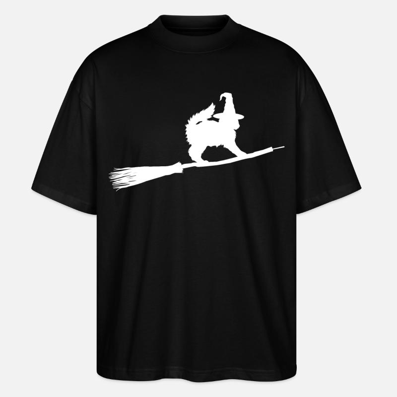 Sorcière de chat - T-shirt bio Blaster 2.0 coupe oversize Stanley/Stella Unisexe - noir
