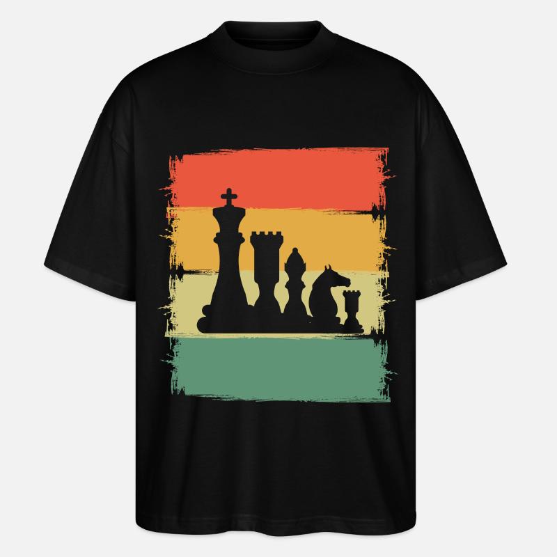 Échecs - T-shirt bio Blaster 2.0 coupe oversize Stanley/Stella Unisexe - noir