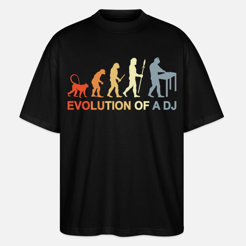 Evolution eines DJ - Stanley/Stella Oversized Unisex Bio T-Shirt Blaster 2.0 - Schwarz