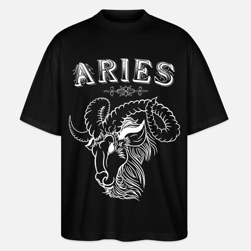 Aries Sternzeichen Widder - Stanley/Stella Oversized Unisex Bio T-Shirt Blaster 2.0 - Schwarz