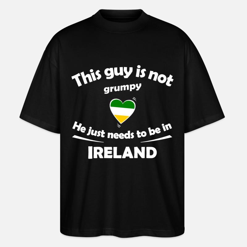 Urlaub in Irland - Stanley/Stella Oversized Unisex Bio T-Shirt Blaster 2.0 - Schwarz