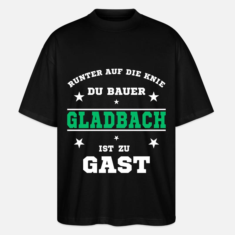 Fussball Fan Gladbacher Stadion - Stanley/Stella Oversized Unisex Bio T-Shirt Blaster 2.0 - Schwarz