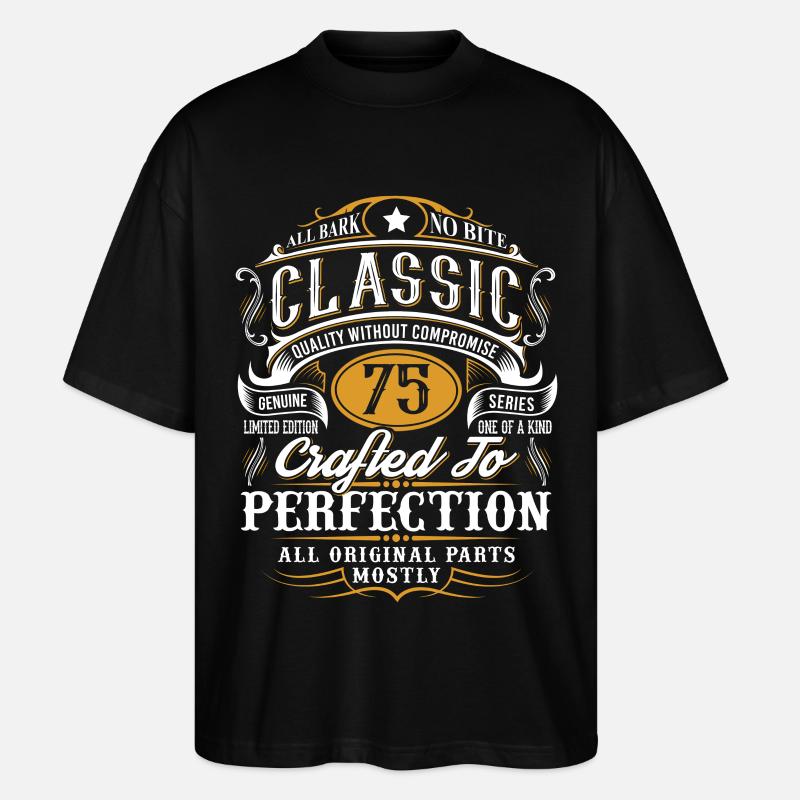 75e anniversaire - T-shirt bio Blaster 2.0 coupe oversize Stanley/Stella Unisexe - noir
