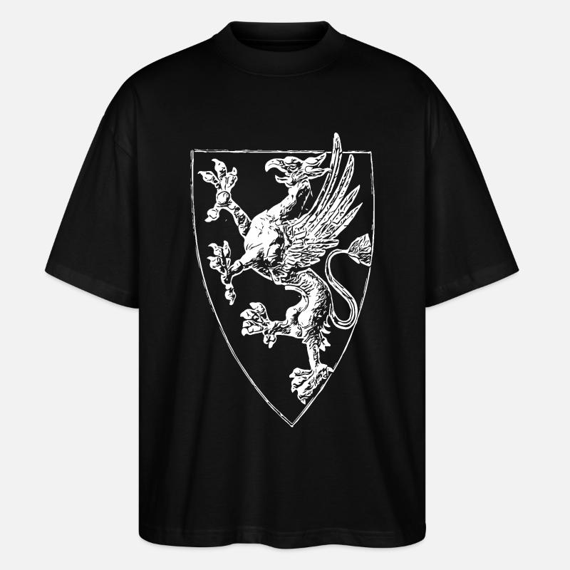 Rostock - stehender Greif - Stanley/Stella Oversized Unisex Bio T-Shirt Blaster 2.0 - Schwarz