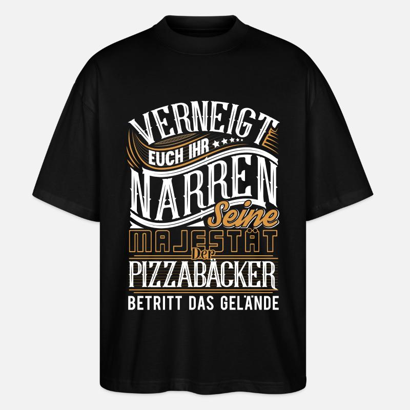 Pizzabäcker - Stanley/Stella Oversized Unisex Bio T-Shirt Blaster 2.0 - Schwarz