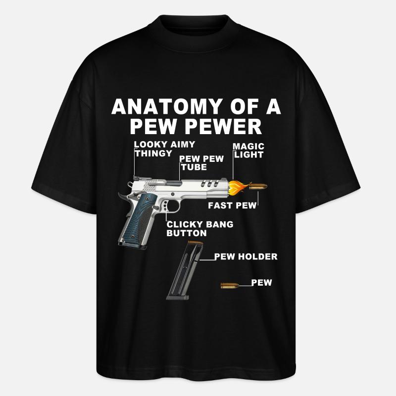 anatomie d’un étain d’étain - T-shirt bio Blaster 2.0 coupe oversize Stanley/Stella Unisexe - noir