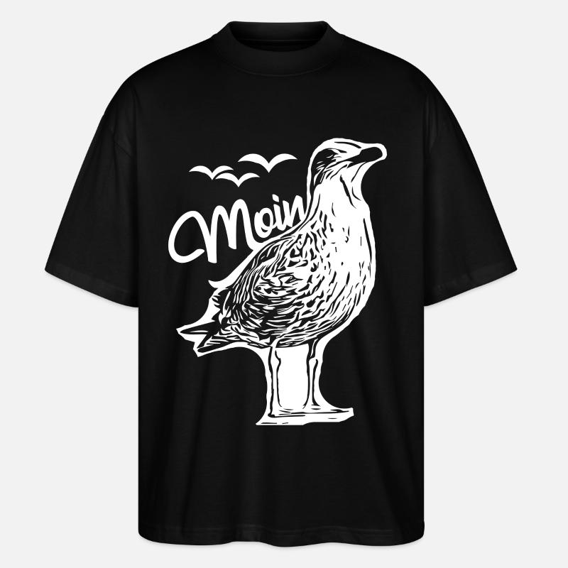 Moin - Möwe - Stanley/Stella Oversized Unisex Bio T-Shirt Blaster 2.0 - Schwarz