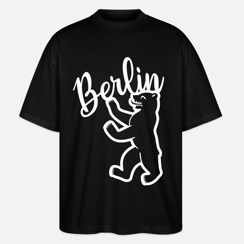 Berlin Bär - Stanley/Stella Oversized Unisex Bio T-Shirt Blaster 2.0 - Schwarz