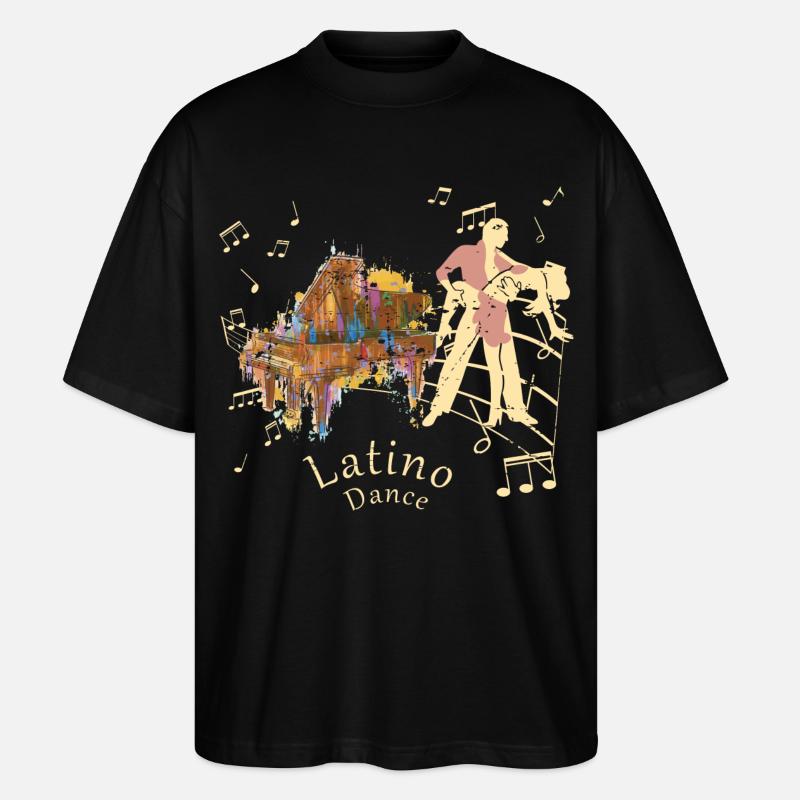Latino Tänzer - Stanley/Stella Oversized Unisex Bio T-Shirt Blaster 2.0 - Schwarz