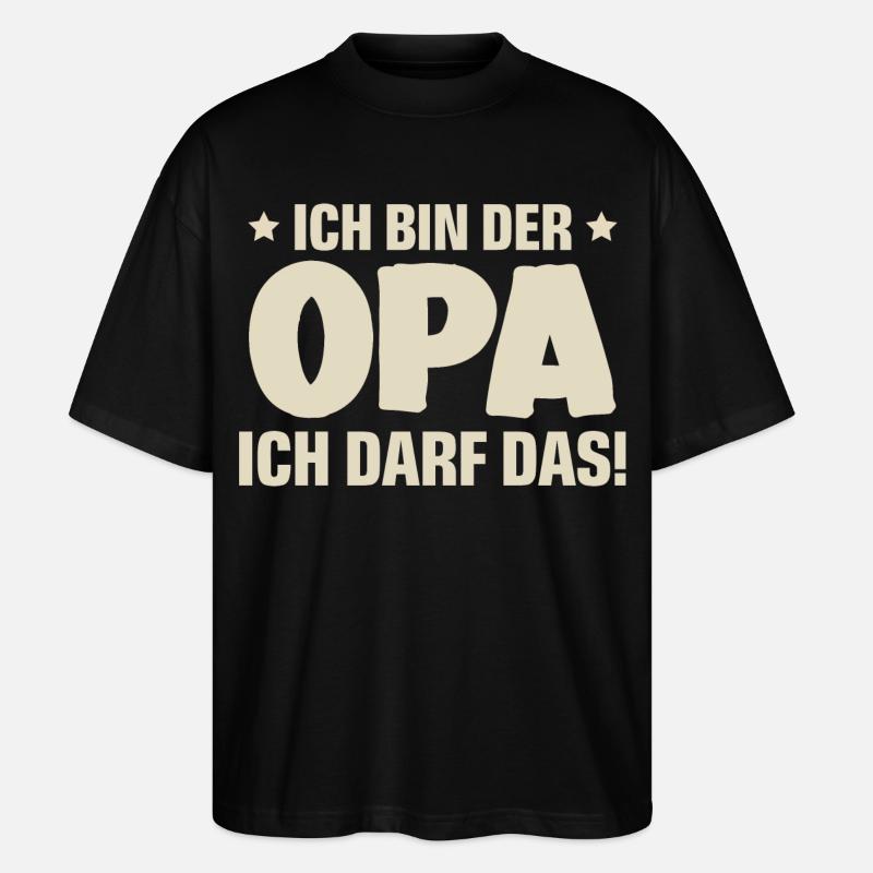 Opa - Stanley/Stella Oversized Unisex Bio T-Shirt Blaster 2.0 - Schwarz