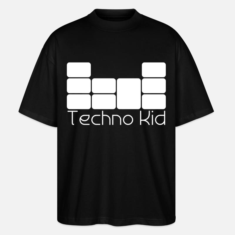 Techno Kid - Stanley/Stella Oversized Unisex Bio T-Shirt Blaster 2.0 - Schwarz