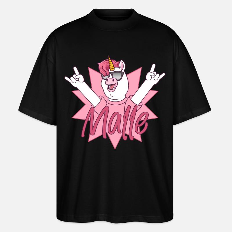 Malle Outfit Einhorn - Stanley/Stella Oversized Unisex Bio T-Shirt Blaster 2.0 - Schwarz