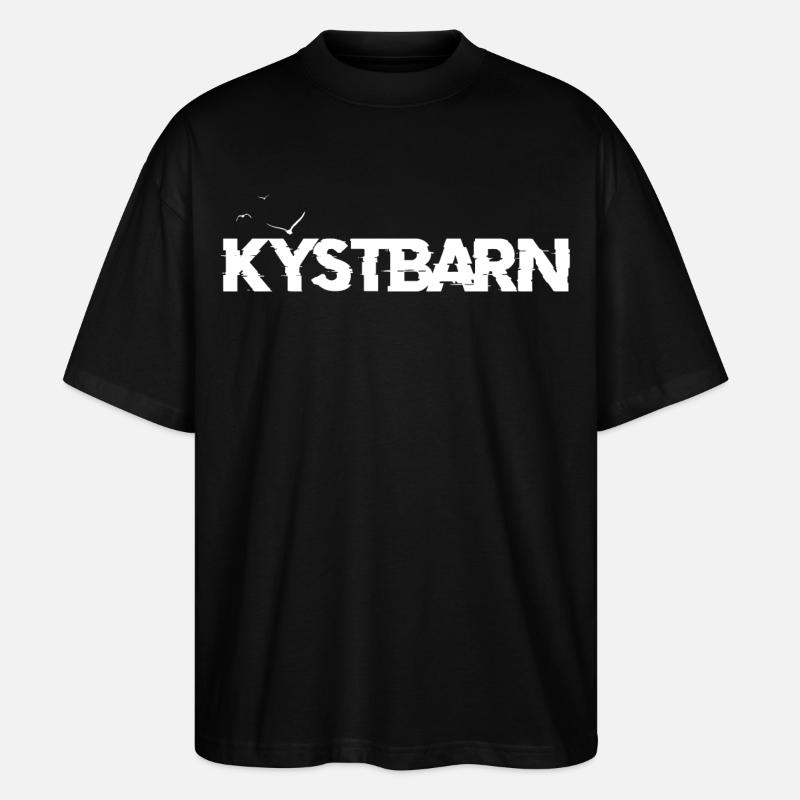 Kystbarn - Stanley/Stella Oversized Unisex Bio T-Shirt Blaster 2.0 - Schwarz
