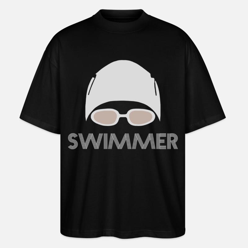 Nageur - T-shirt bio Blaster 2.0 coupe oversize Stanley/Stella Unisexe - noir