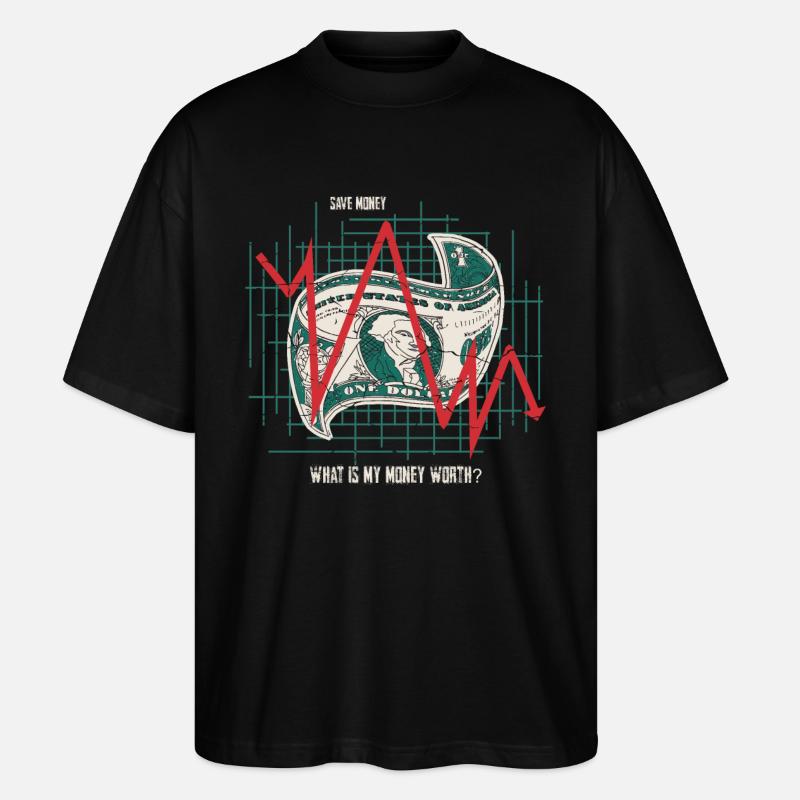 Que vaut mon argent d’autre! - T-shirt bio Blaster 2.0 coupe oversize Stanley/Stella Unisexe - noir