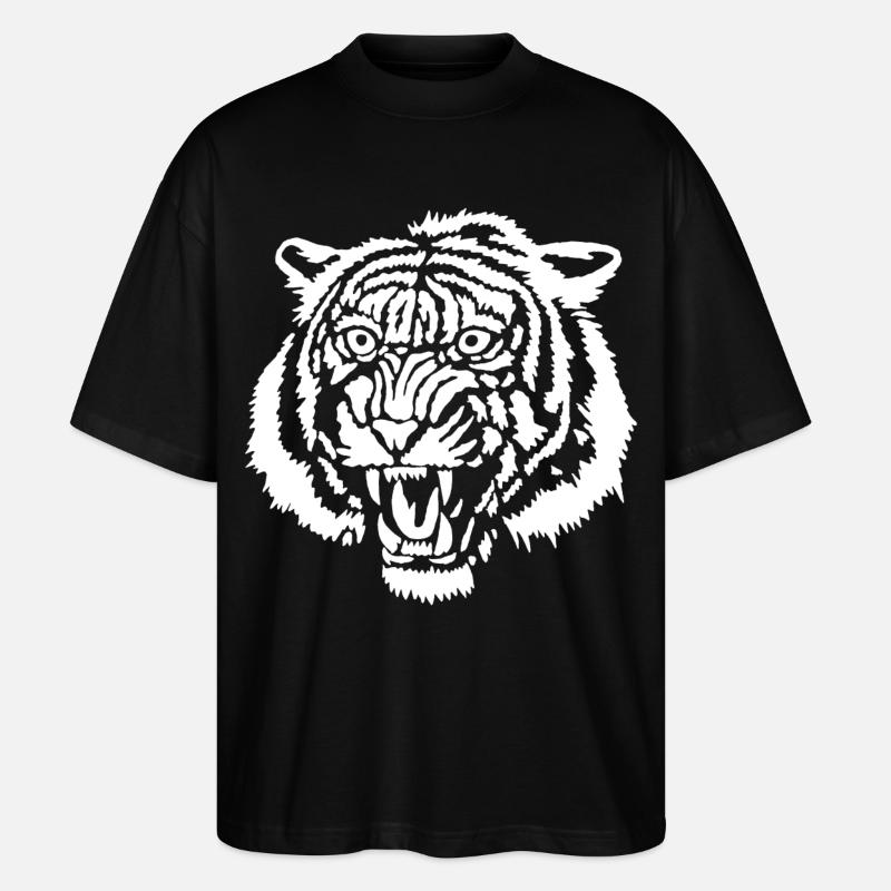 Le tigre blanc - T-shirt bio Blaster 2.0 coupe oversize Stanley/Stella Unisexe - noir