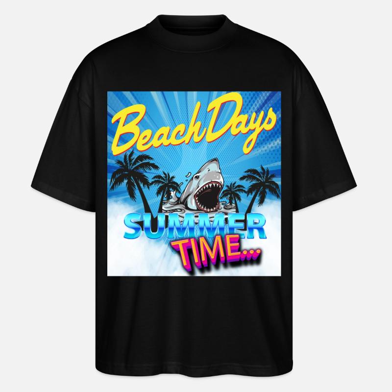 Heure d'été - T-shirt bio Blaster 2.0 coupe oversize Stanley/Stella Unisexe - noir