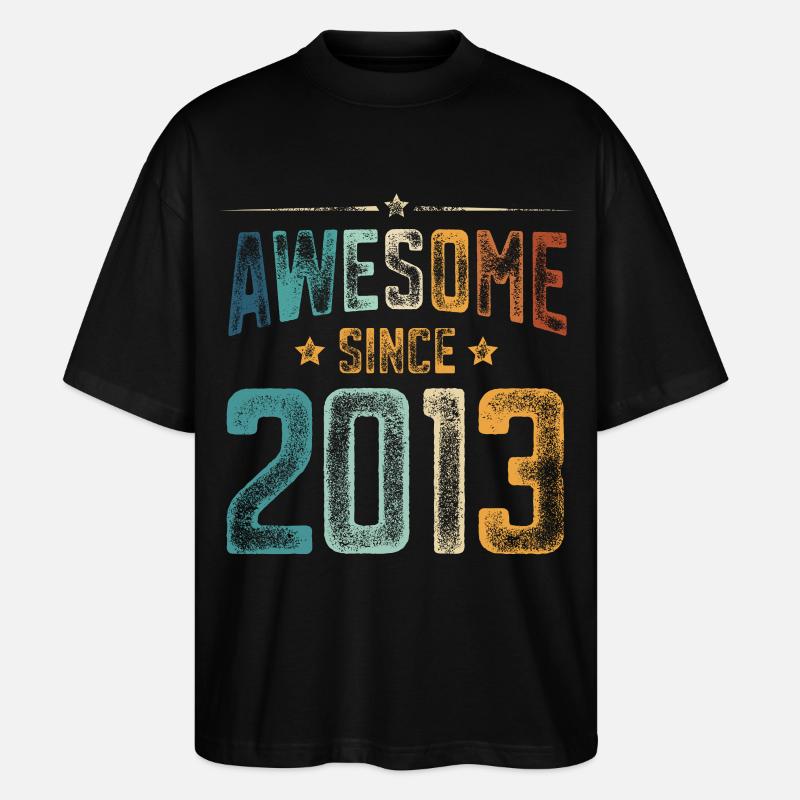 2013 Naissance Année de naissance - T-shirt bio Blaster 2.0 coupe oversize Stanley/Stella Unisexe - noir