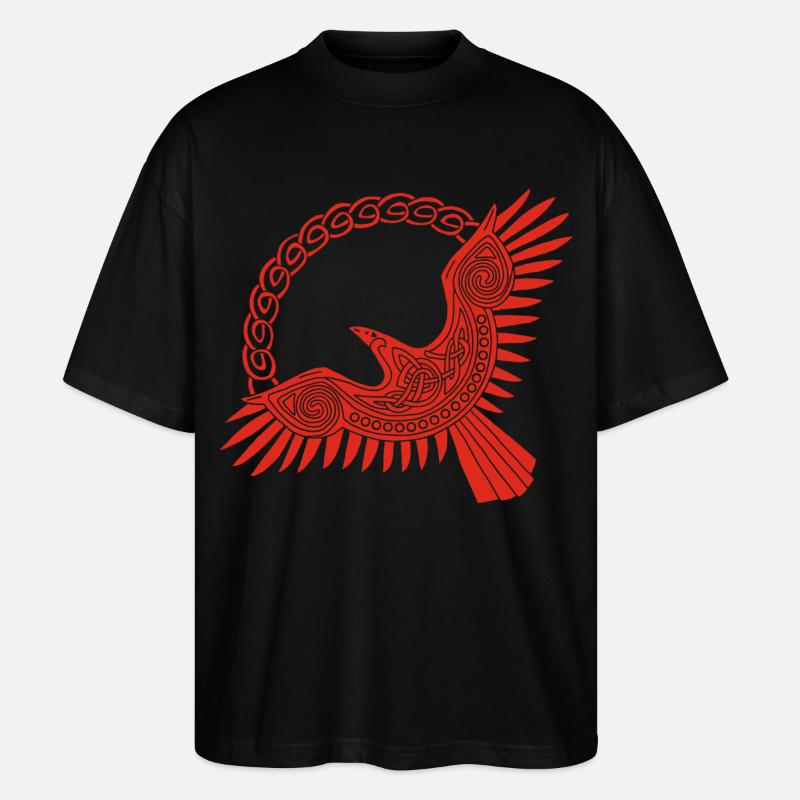 Aigle viking rouge - T-shirt bio Blaster 2.0 coupe oversize Stanley/Stella Unisexe - noir