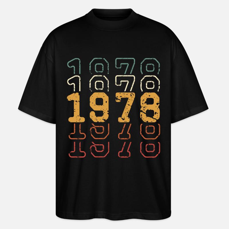 1978 - Stanley/Stella Oversized Unisex Bio T-Shirt Blaster 2.0 - Schwarz
