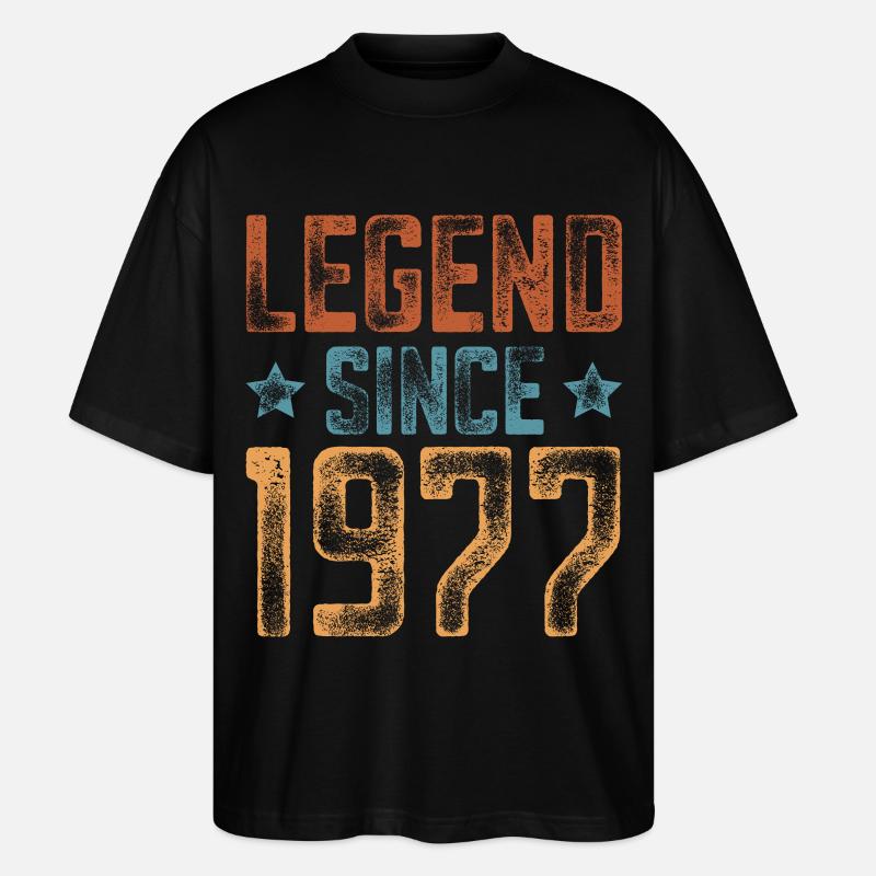 1977 Naissance Année de naissance Anniversaire - T-shirt bio Blaster 2.0 coupe oversize Stanley/Stella Unisexe - noir