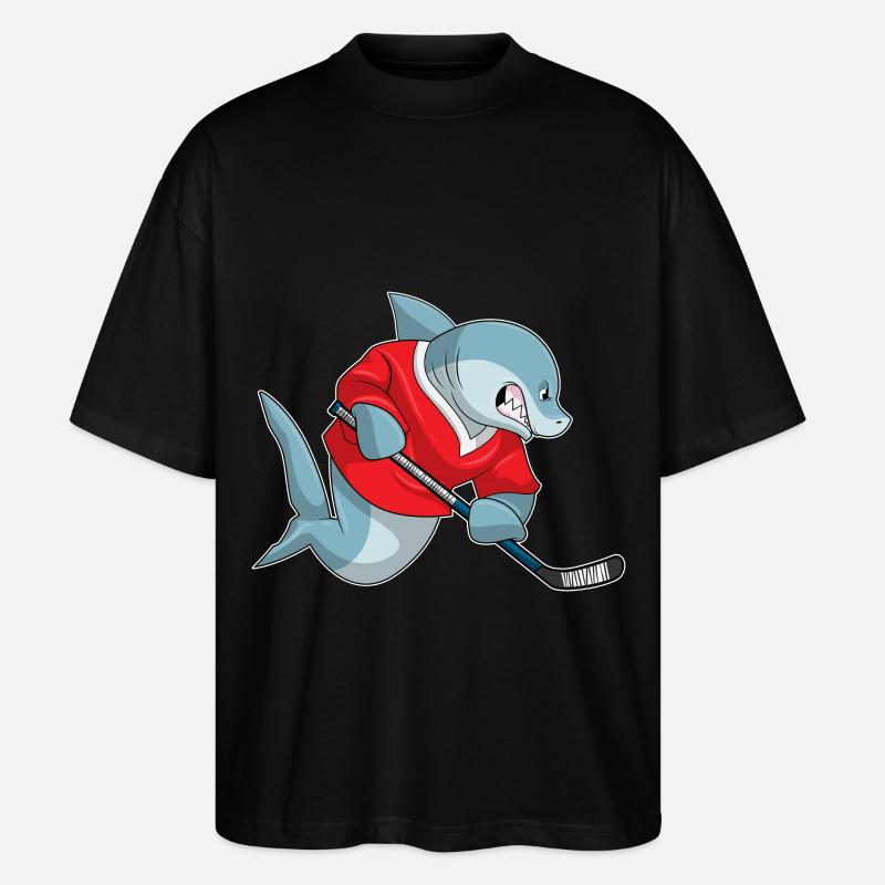Hai Eishockey Eishockeyschläger - Stanley/Stella Oversized Unisex Organic T-shirt Blaster 2.0 - black