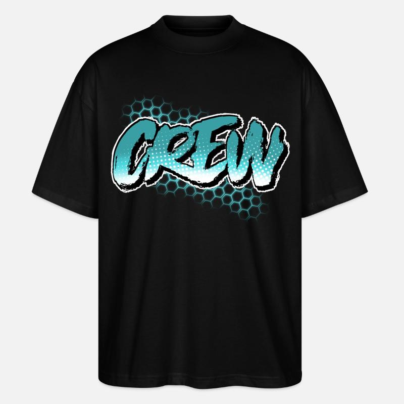 Crew - Stanley/Stella Oversized Unisex Bio T-Shirt Blaster 2.0 - Schwarz