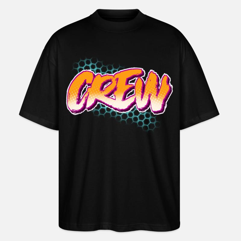 Crew - Stanley/Stella Oversized Unisex Bio T-Shirt Blaster 2.0 - Schwarz