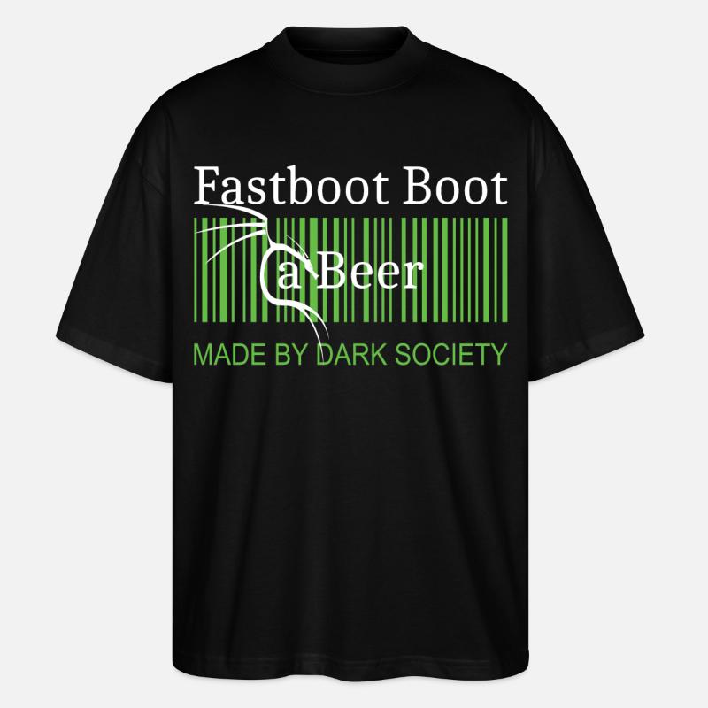 Fastboot Boot une bière - T-shirt bio Blaster 2.0 coupe oversize Stanley/Stella Unisexe - noir