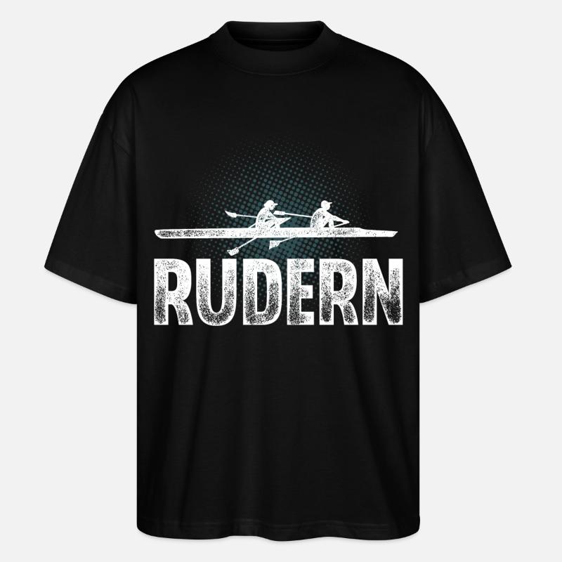 Rudern Ruderer Ruderboot - Stanley/Stella Oversized Unisex Bio T-Shirt Blaster 2.0 - Schwarz