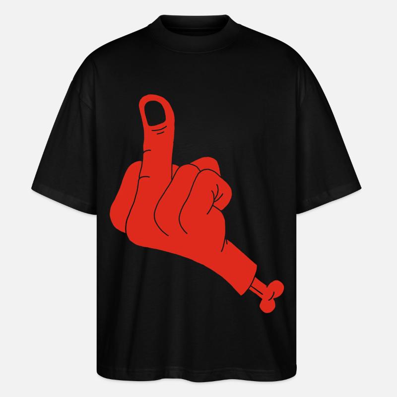Main coupée et vulgarité (rouge) - T-shirt bio Blaster 2.0 coupe oversize Stanley/Stella Unisexe - noir
